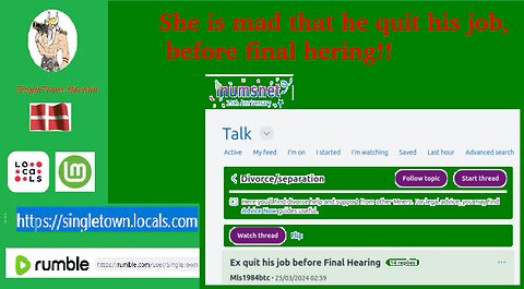 HE quits his job before the final hering, not she is mad...