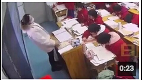 "Young Asian Teacher Suddenly Collapses During Class"
