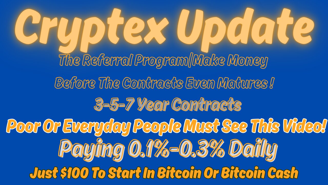 *Cryptex*|The Referral Program~Make Money Before the Contract Even Matures|Must Watch