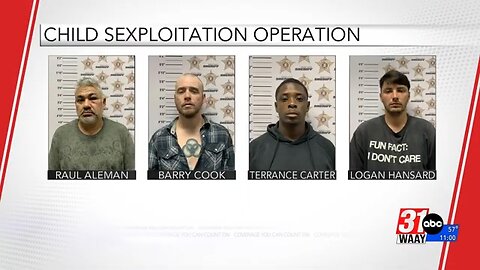 4 Alabama men busted in child sex, trafficking scheme