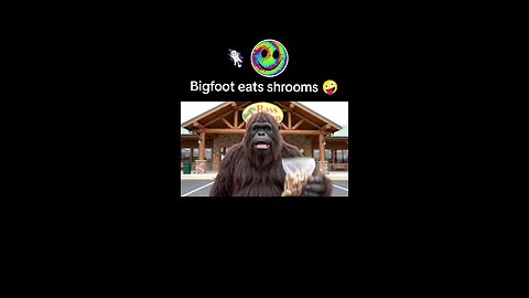 Bigfoot eats shrooms