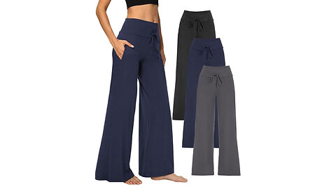3-Pack Women's Wide-Leg Wonders – Pockets, Pajama Vibes, All-Day Comfort!