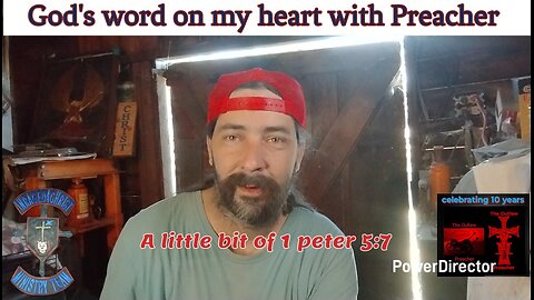 God's word on my heart with Preacher A little bit of 1 peter 5:7 #theoutlawpreacher