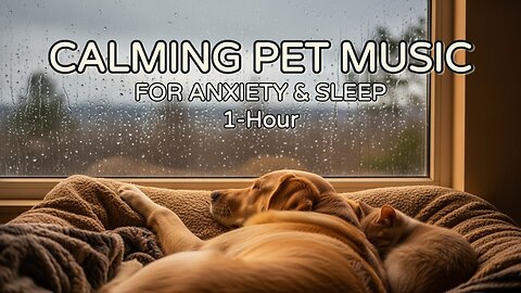 1-Hour Rainy Window Music for Pet Anxiety, Relaxation, and Sleep