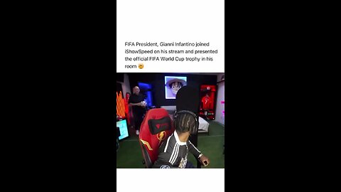 FIFA President, Gianni Infantino joined iShowSpeed on his stream 🥅⚽