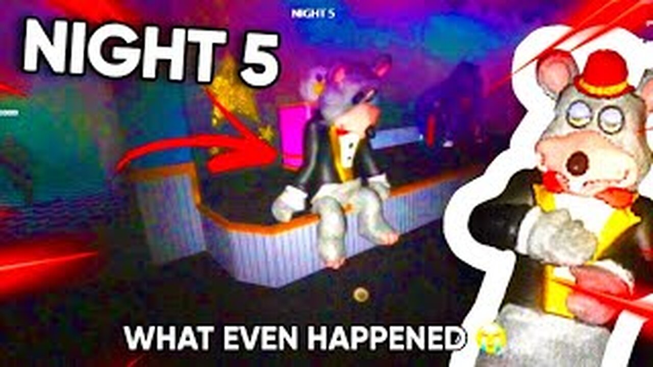 BEATING ALL NIGHTS AT NIGHT SHIFT AT CHUCK E CHEESE ROBLOX...