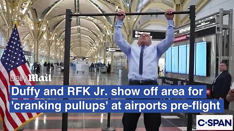 Sean Duffy duels RFK Jr. in pull-up contest as they unveil $1B airport plan for fitness zones & healthier meals~ by Daily Mail 12/9/25