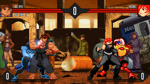 MUGEN - Ice Ryu & Ice Chun Li vs. Regina & Gracy Ross - Download
