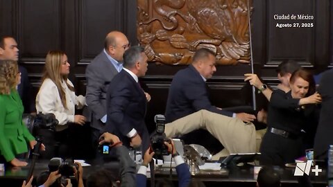 Mexican Senate comes to blows after politicians disagree on USA military to take out drug cartels 