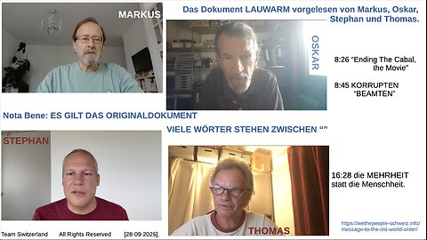 Lauwarm Dokument Vorgelesen