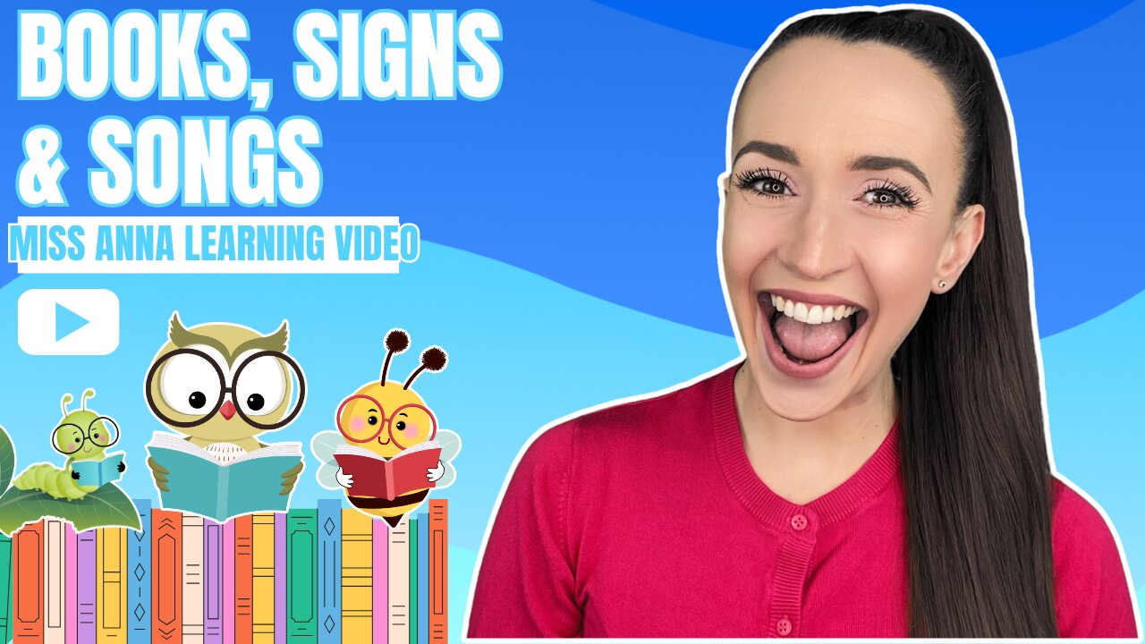 Learn with Books! Sign Language, Speech & Songs๐ฑ๐๐ฃ๏ธ๐๐ถ - Toddler Learning Video