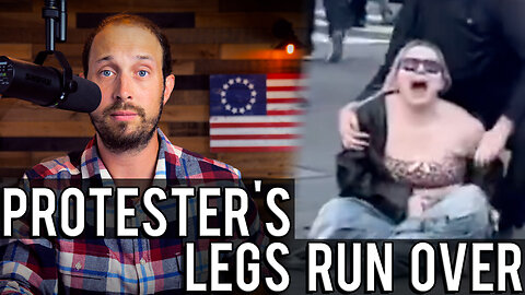 LA Protester Blocks Car, Gets Her Legs Run Over | An Unfortunate Physics Lesson