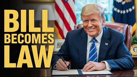 The President Trump signs Congressional Bill