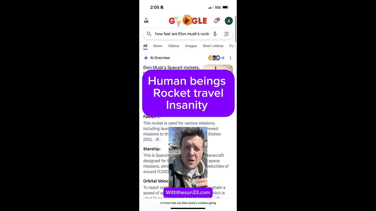 Traveling on a rocket