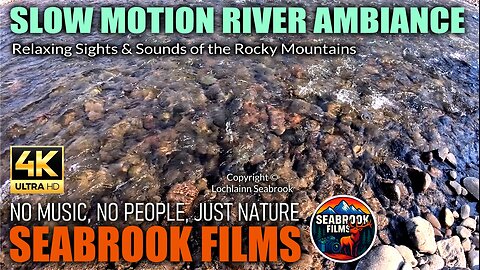 Slow Motion River Ambiance: Relaxing Sights and Sounds of the Rocky Mountains