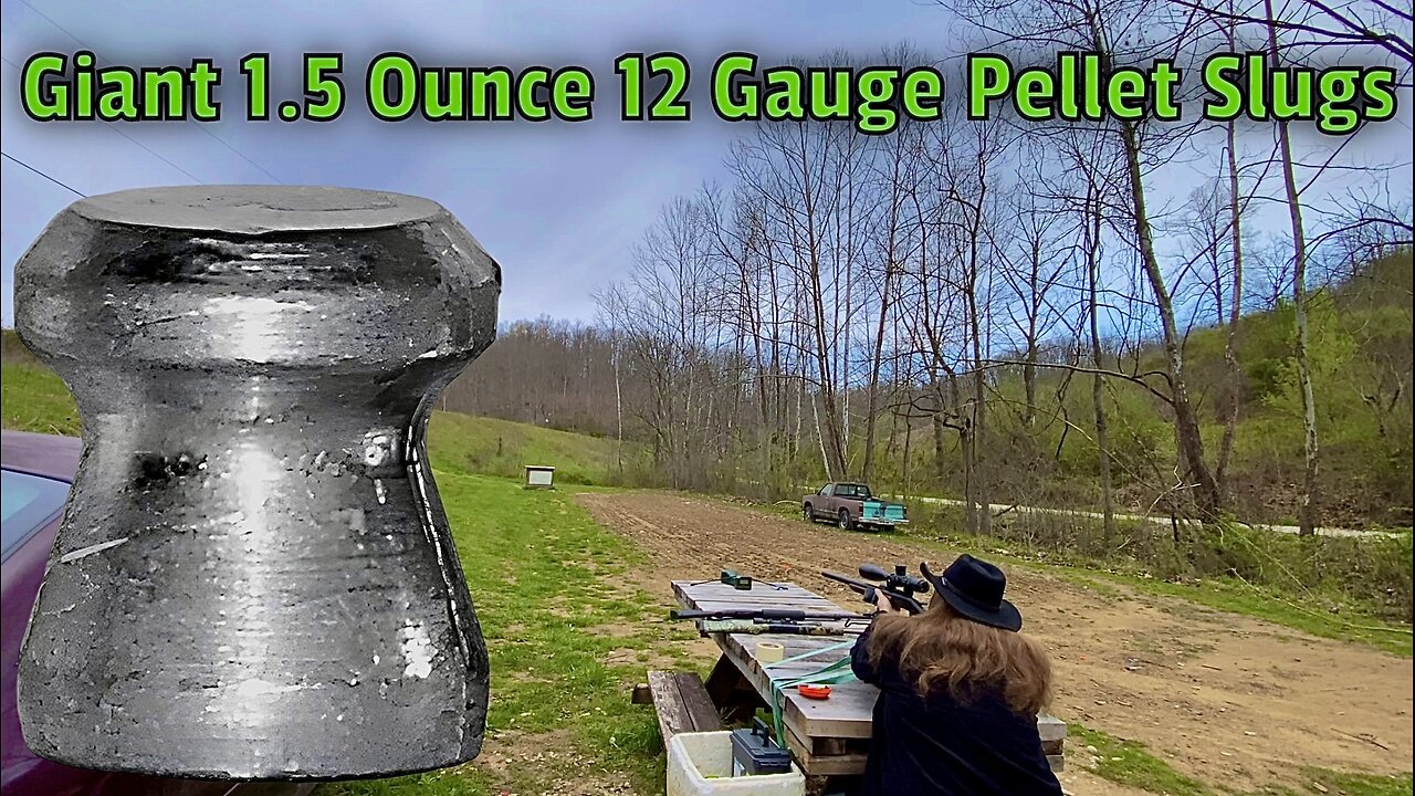 Massive 1.5 Ounce 12 Gauge Pellet Slug Range Testing