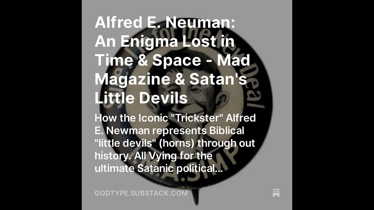 The Supernatural Behind Mad Magazines Alfred E. Neuman (Link in Description)