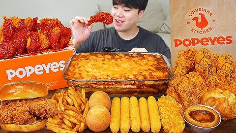 ASMR MUKBANG 🍗 Crispy Fried Chicken, Cheeseburger & Cheese Sticks | Eating Sounds & Recipe