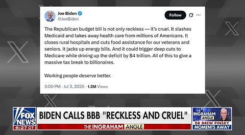 Speaker Johnson: Nobody Believes Biden Wrote His Post About The Big Beautiful Bill