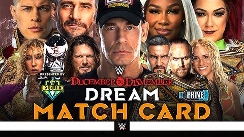 WWE December to Dismember 2025 - Dream Match Card | Bevelock