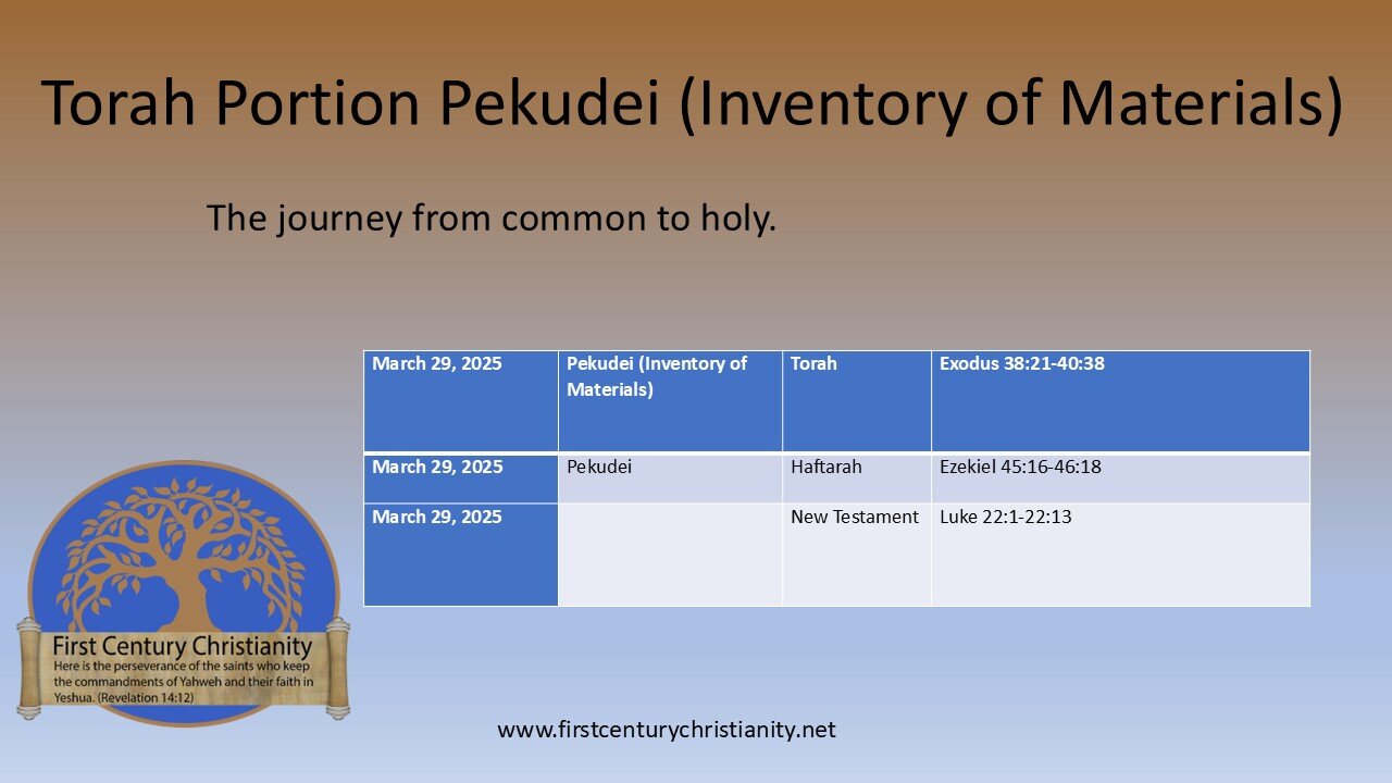 Messianic Torah Portion Pekudei