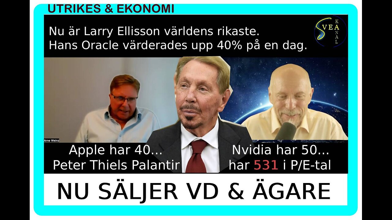 Utrikes & Ekonomi 57: Nu säljer VD och ägare på Nasdaq