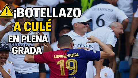 🔴 ¡BOTELLAZO A AFICIONADO DEL BARÇA EN MUNDIAL DE CLUBES! CAMISETA DEL MADRID LO SALVA ⚪
