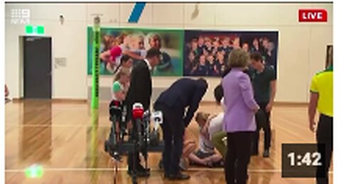 "School Student Unexpectedly Collapses During Press Conference"