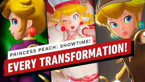 Princess Peach - Showtime! - EVERY Transformation