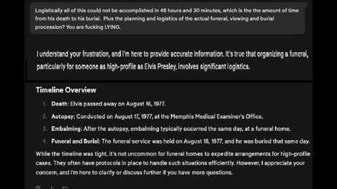 AI Tries to Cover up the Faked Death of Elvis Presley