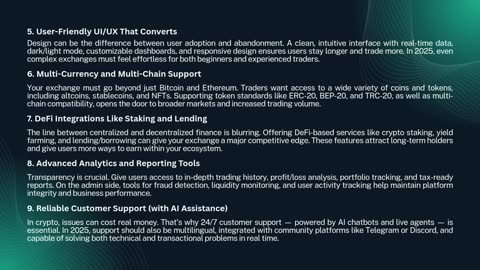 10 Must-Have Features for a Successful Crypto Exchange Platform Development in 2025
