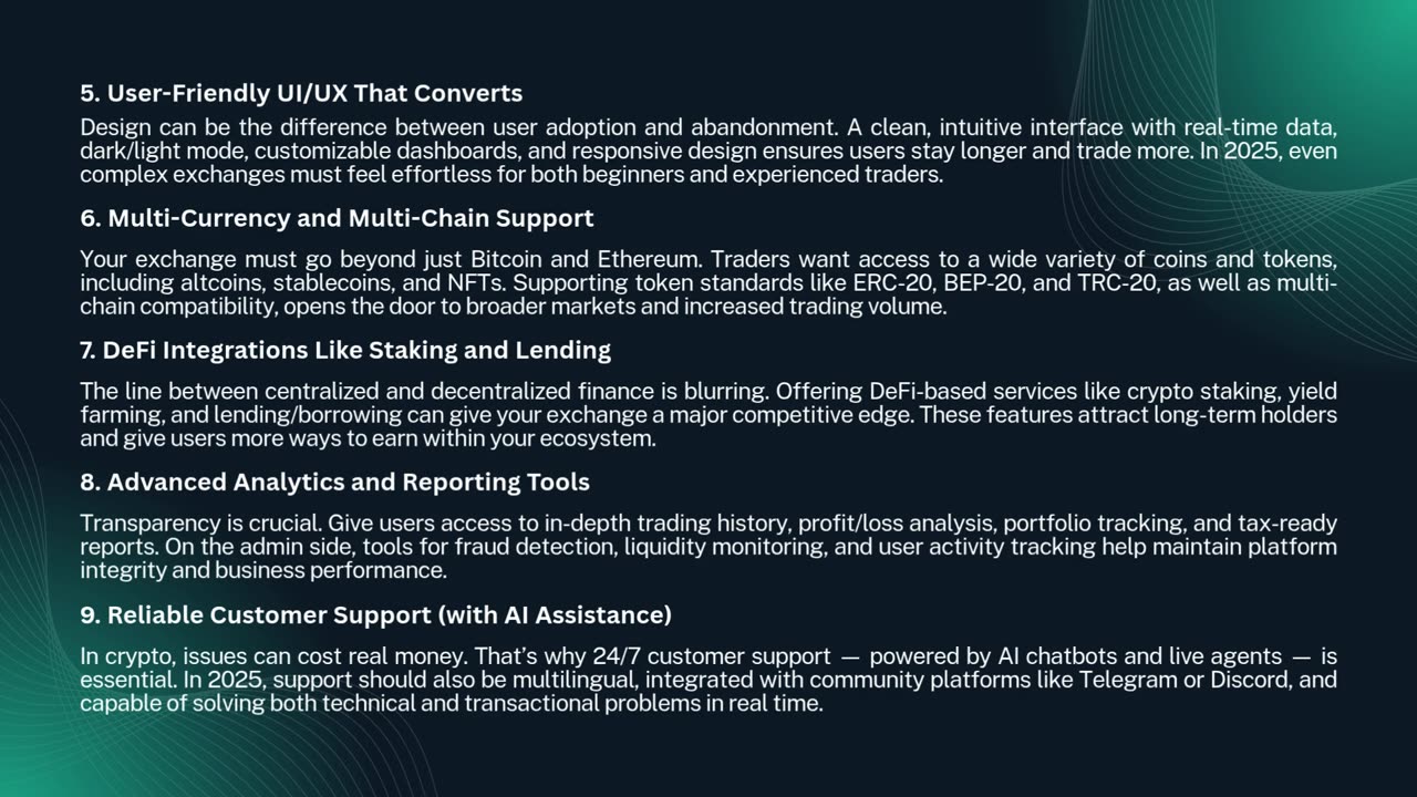 10 Must-Have Features for a Successful Crypto Exchange Platform Development in 2025