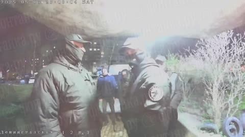 Goon Squad Looking Conscript Migrants in Moscow
