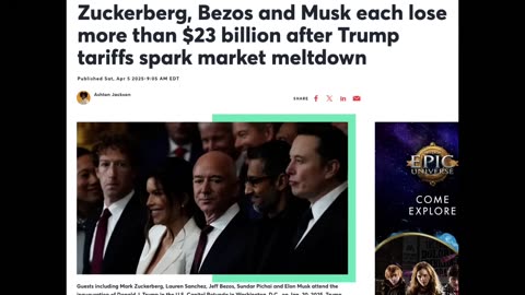 "BILLIONAIRE BLOODBATH!" MAGA CULT BELIEVES THAT TRUMP'S TARIFFS ARE WIPING OUT THE GLOBAL ELITE!