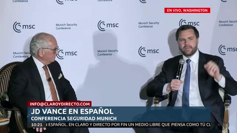EN VIVO Y EN ESPAÑOL, JD VANCE presiona a europa