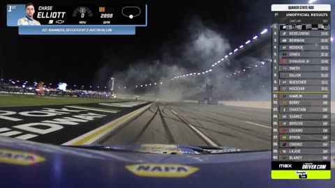 Chase Elliott onboard of the final 5 laps