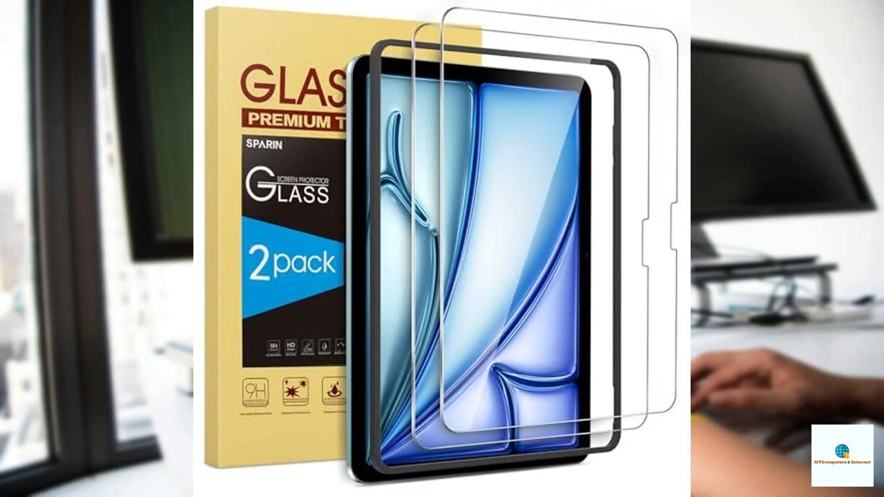SPARIN 2 Pack Screen Protector for iPad Air 11-inch M3 2025 & M2 2024, (iPad Air 7th/6th G
