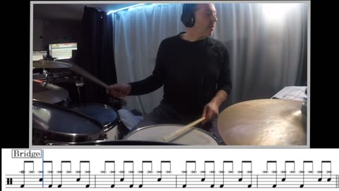 🥁 "Drum Cover – Make It Mine (Jason Mraz) avec partition complète à l’écran"