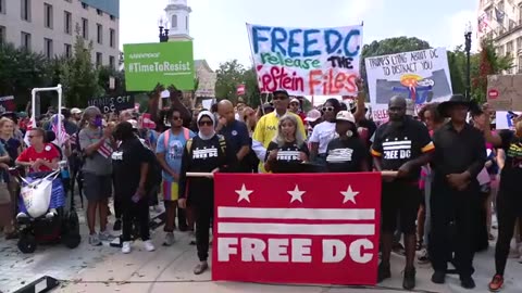 live free dc rally amid donald trump announcement on crime in washinton;