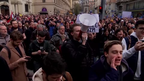 Protesters in Budapest rally against law banning Pride march