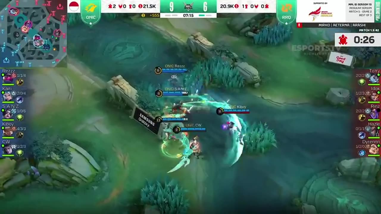 RRQ Hoshi vs Onic GAME 2 MPL ID S15