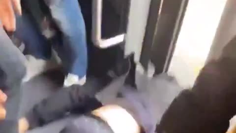 North Africans were harassing French girls so French man handled the situation
