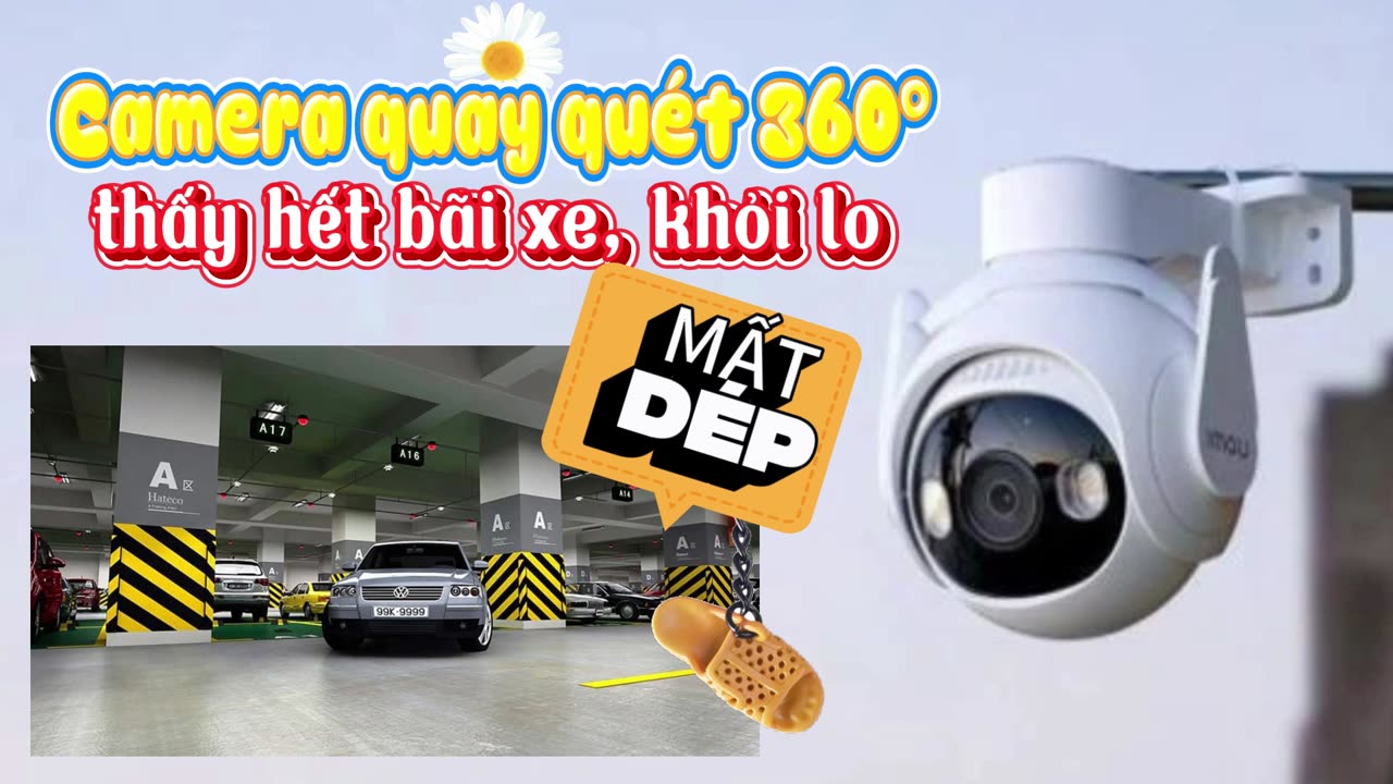 Camera quay quét 360 độ imou IPC-GS7EP-5M0WE- Thấy hết bãi xe, không lo mất dép