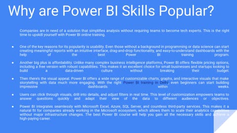 What is the Importance of Power BI Training in 2025?