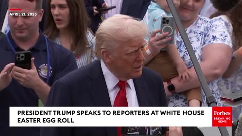 Trump Speaks To Reporters About Pope Francis, Tariffs, Russia-Ukraine War, And Hegseth