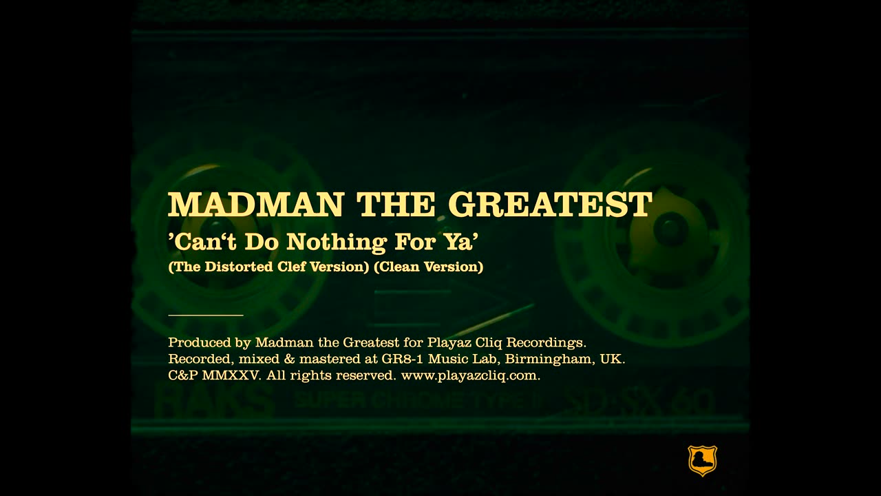 Madman the Greatest - Can't Do Nothing For Ya (The Distorted Clef Version) [Official Audio]