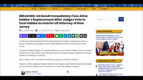 AG Bondi Immediately Fires Alina Habba’s Replacement