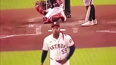 Framber bolts his own catcher on purpose