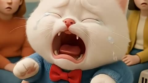Poor cat doesn't like going to vet 😿 Meow Meow Sad Song