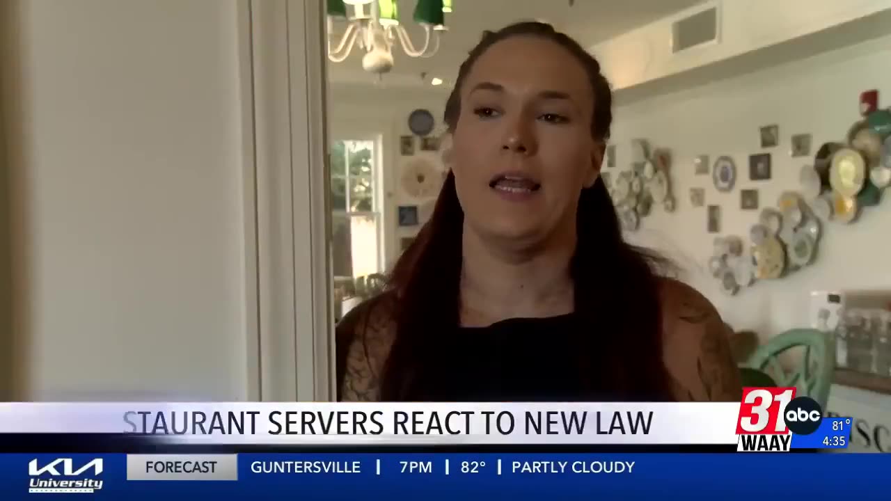 Alabama restaurant owner & waitress thoughts about NO TAX ON TIPS 7.15.25